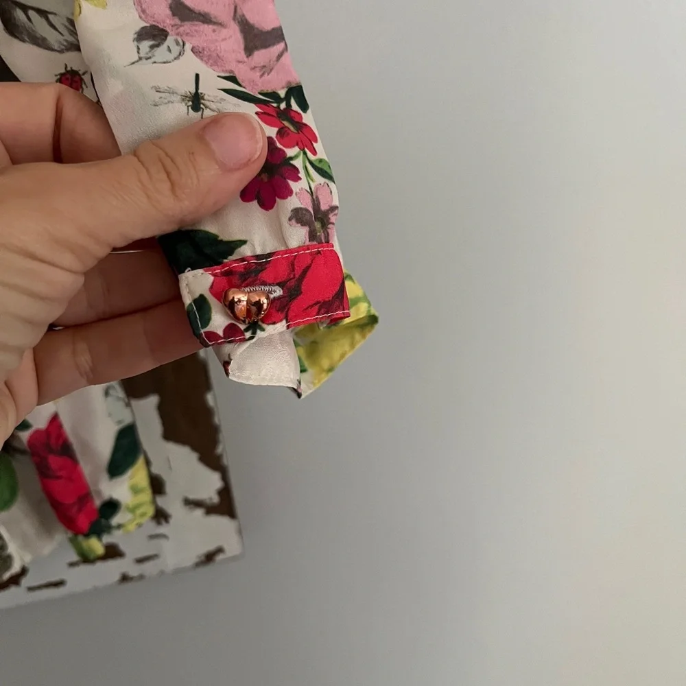 Baker by Ted Baker Girls‎ Floral Pleated Blouse Size 8